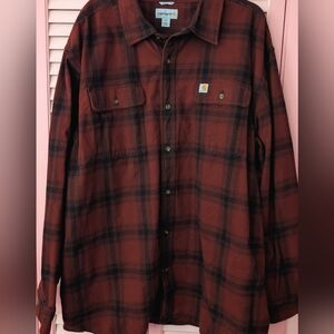 Carhartt Heavyweight Flannel Plaid Shirt | Workwear 100% Cotton